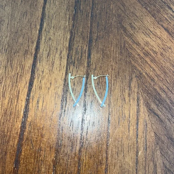 14k Gold and Silver Earrings - Picture 4 of 4